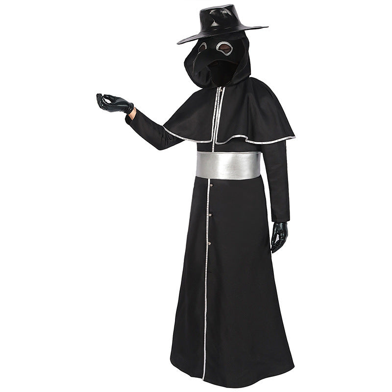 Medieval Steampunk Crow Costume for Adults, product photo 2 on a white background