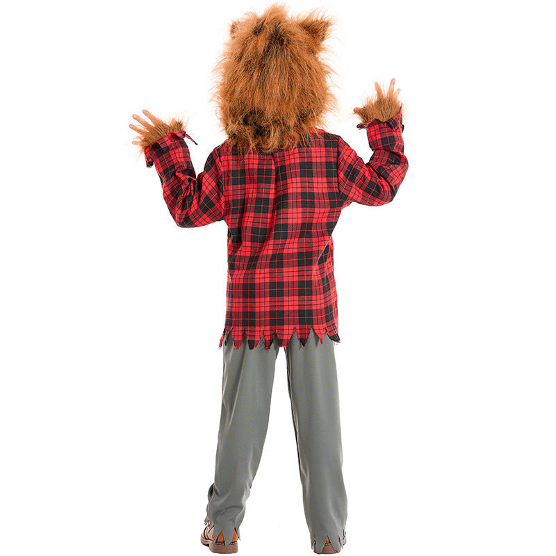 Werewolf Big Bad Wolf Costume for Kids, product photo 4 on a white background