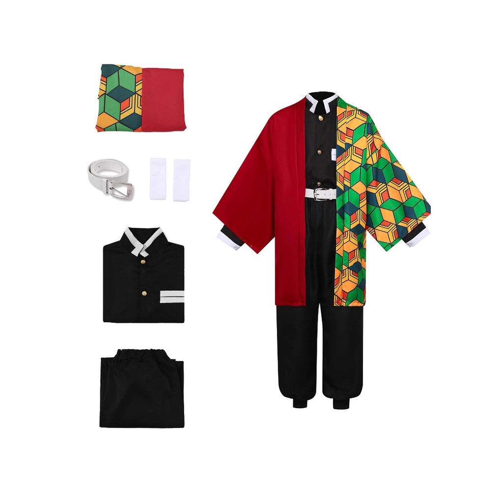 Anime Demon Hunter Kimono for Kids and Adults, product photo 5 on a white background