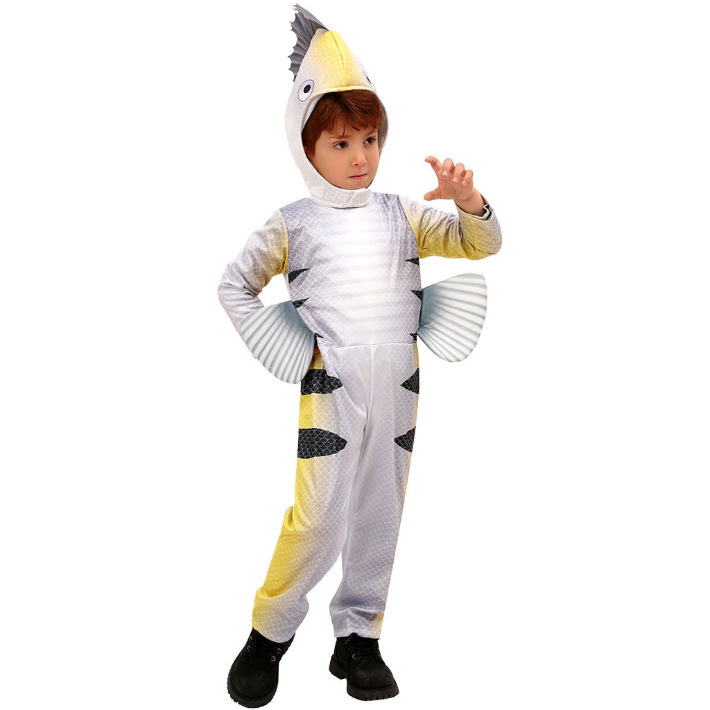 Christmas Kids Animal Onesie Flounder Costume Role Play Cosplay Party Stage Performance Outfit