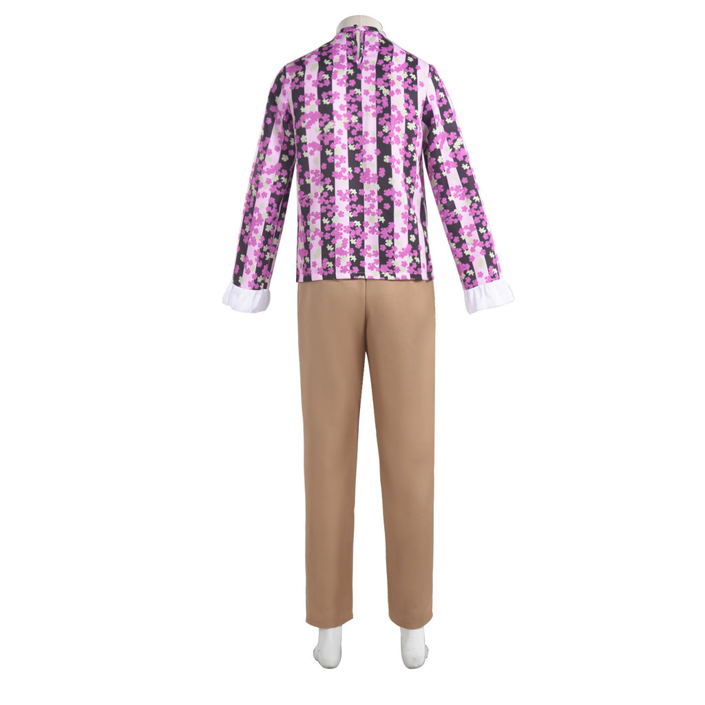 Willy Wonka Chocolate Factory Tuxedo Costume Adult Halloween Cosplay Set