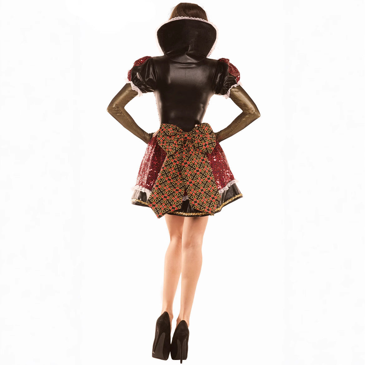 Heart Queen Costume Women Halloween Cosplay Dress Uniform Outfit