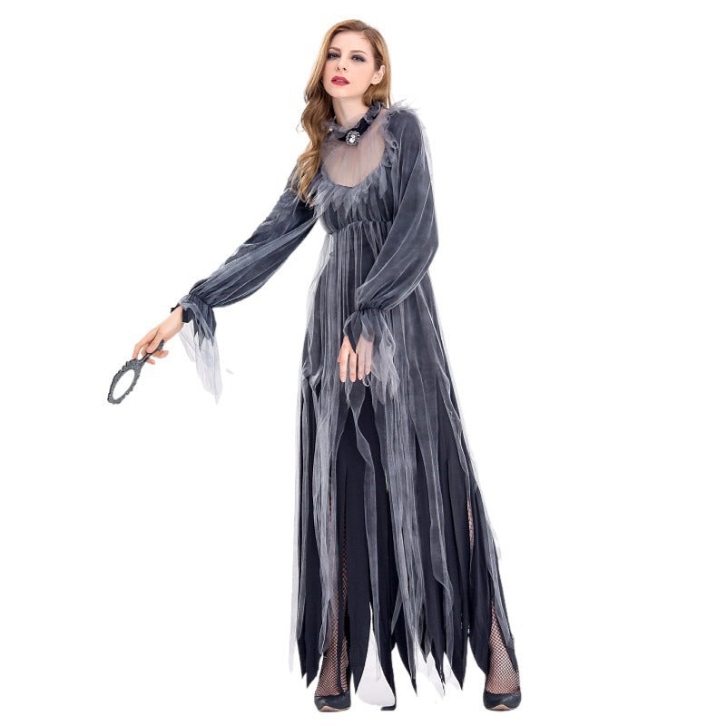 Zombie Ghost Bride Costume Women Vampire Devil Halloween Cosplay
