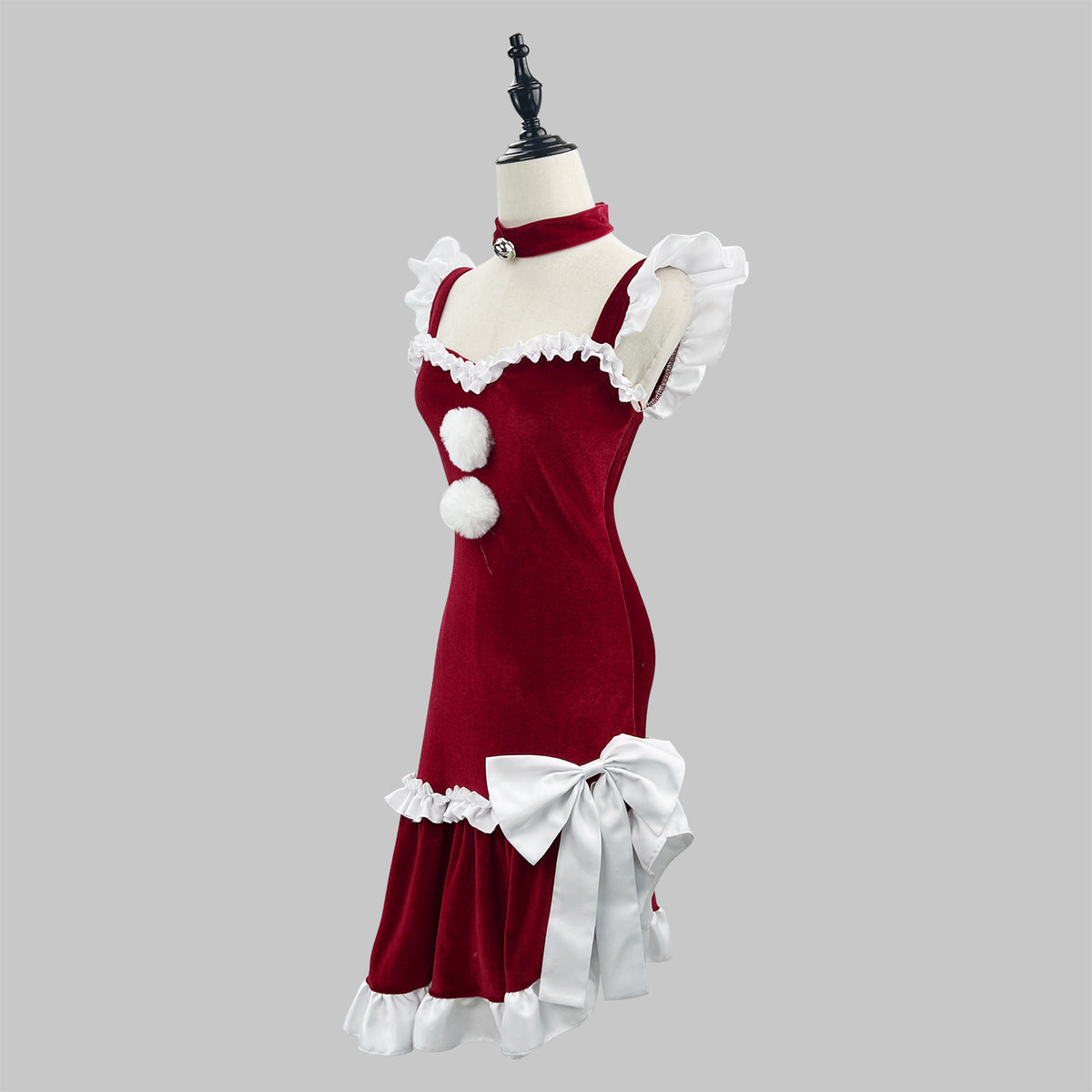 Christmas Formal Dress Costume Women Adult Holiday Cosplay Outfit