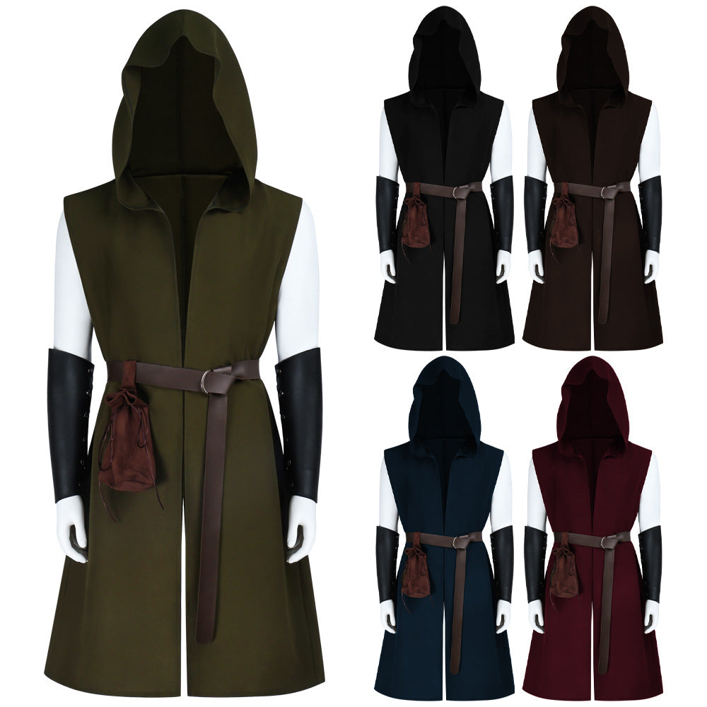 Renaissance Vest Medieval Knight Pirate Costume for Men, costume photo