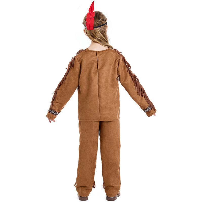 Tribal Chief Costume for Boys, product photo 4 on a white background