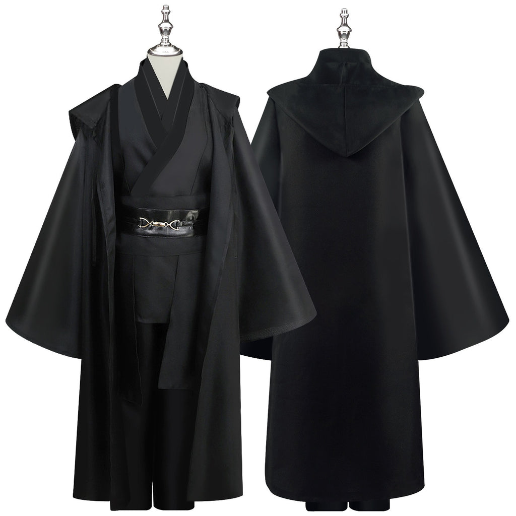 Anakin Skywalker Jedi Costume Hooded Robe Adult Halloween Cosplay Outfit