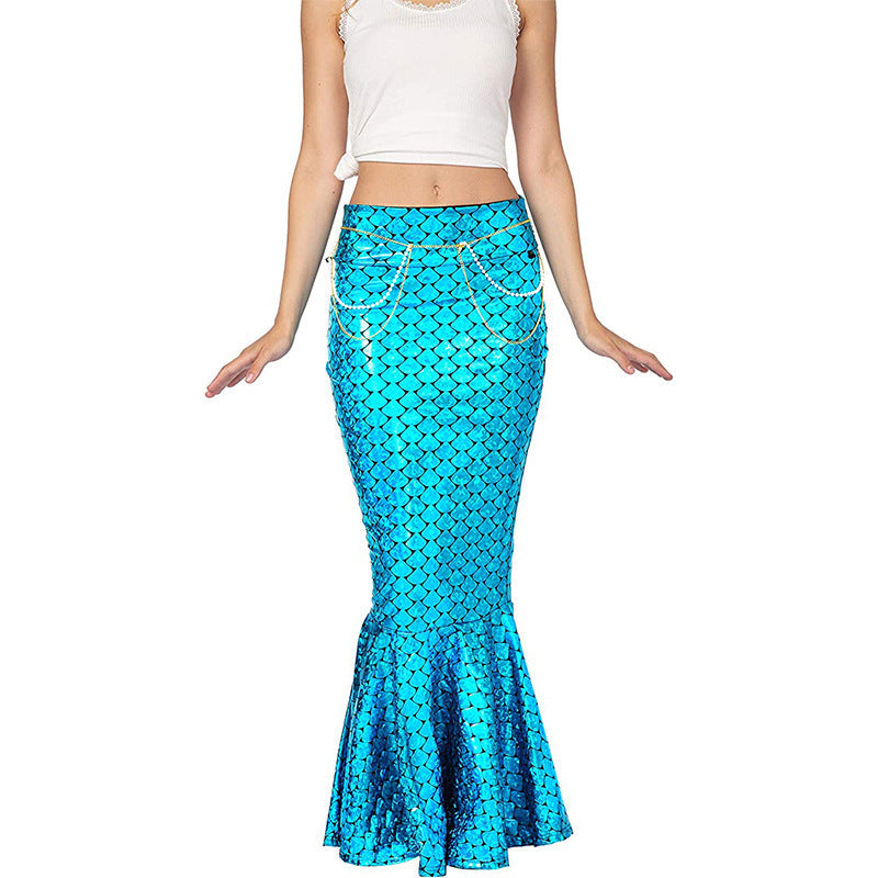 Mermaid Costume for Women, front view on a white background