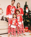 Christmas Cartoon Snowflake Deer Family Matching Pajamas Printed Home Wear Sleepwear