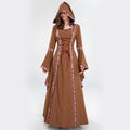 Witch Vampire Hooded Medieval Dress for Women, costume photo 4