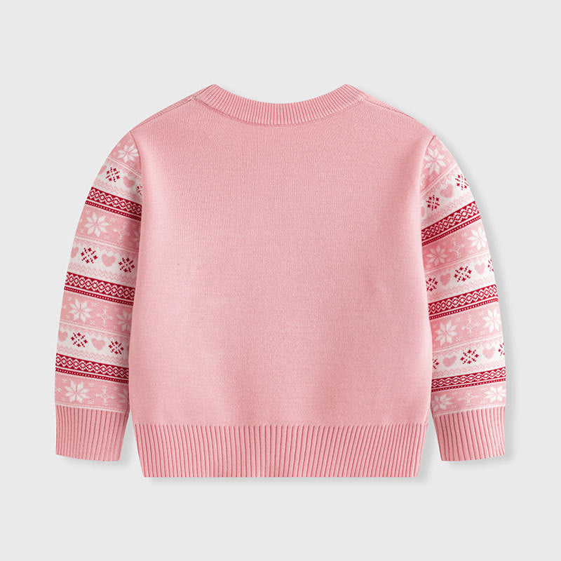 Children's Christmas cartoon reindeer knit sweater