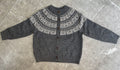 Round neck button Christmas sweater