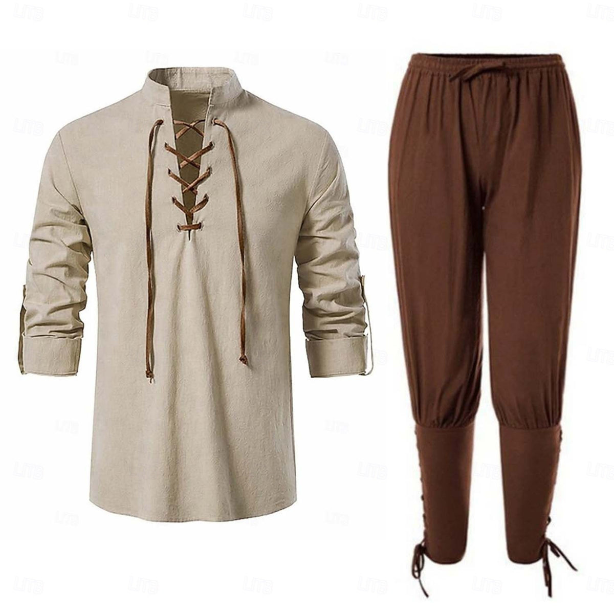Renaissance Pirate Costume for Men, product photo 2 on a white background