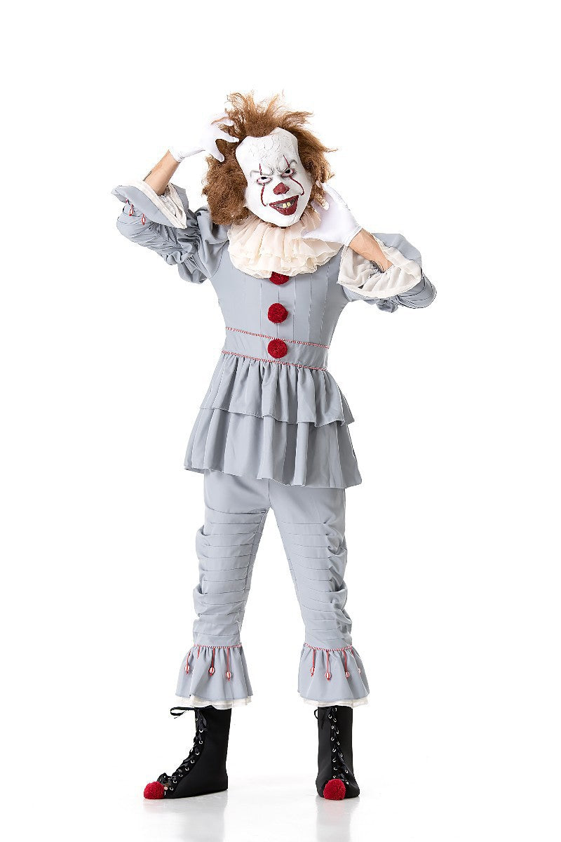 Pennywise Clown Costume Adult Horror Halloween Cosplay Outfit