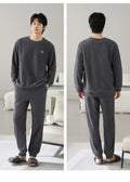 Winter pajamas men's pullover can be worn as outerwear home clothes