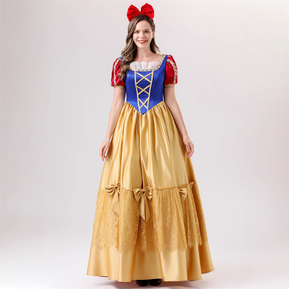 Snow White Costume Adult Deluxe Dress Halloween Cosplay Princess Gown – photo 3