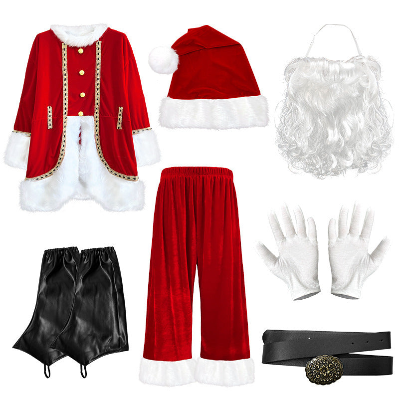 Santa Claus Cosplay Costume Christmas Party Outfit Set