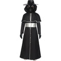 Medieval Steampunk Crow Costume for Adults, front view on a white background
