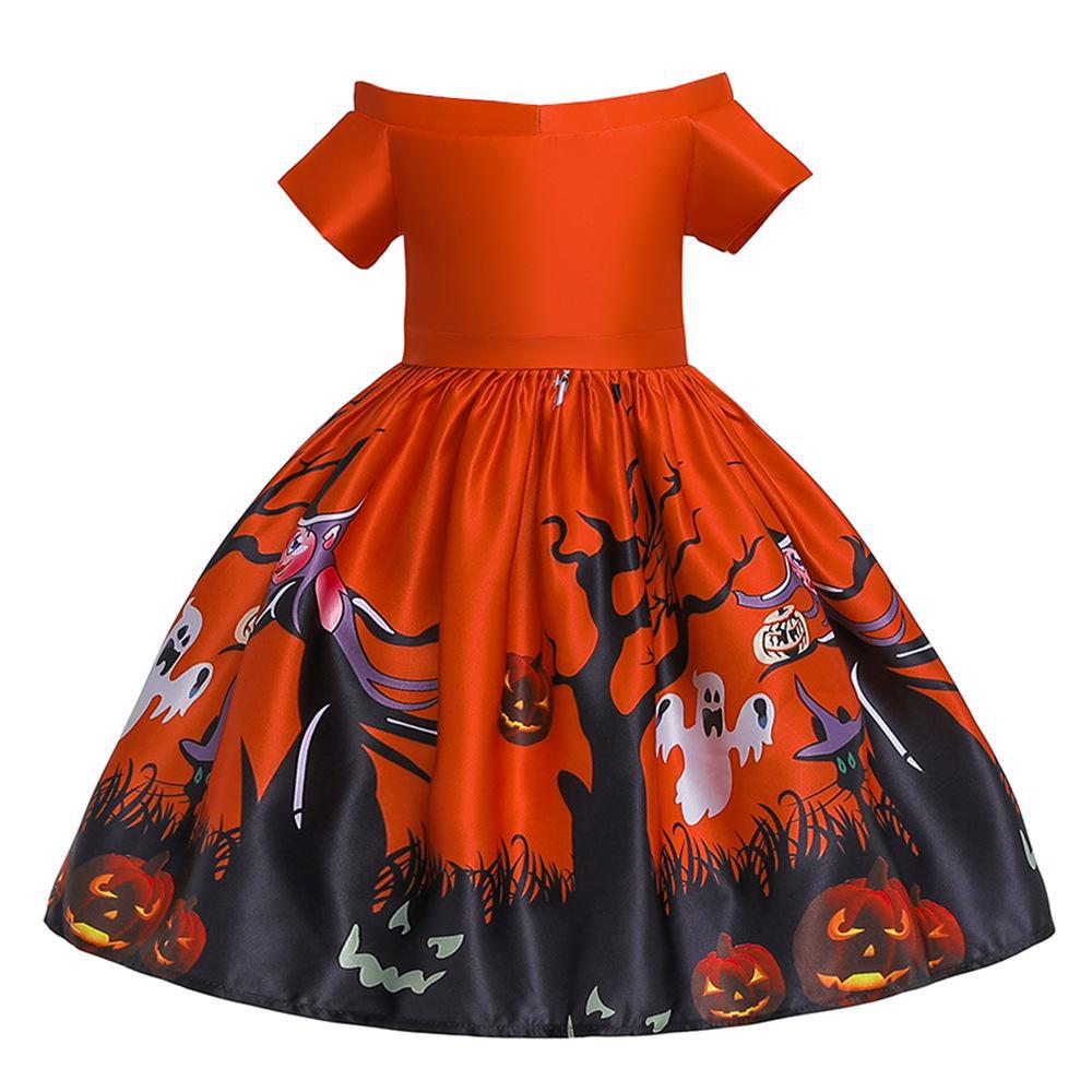 Pumpkin Ghost Fairy Dress for Girls, product photo 5 on a white background