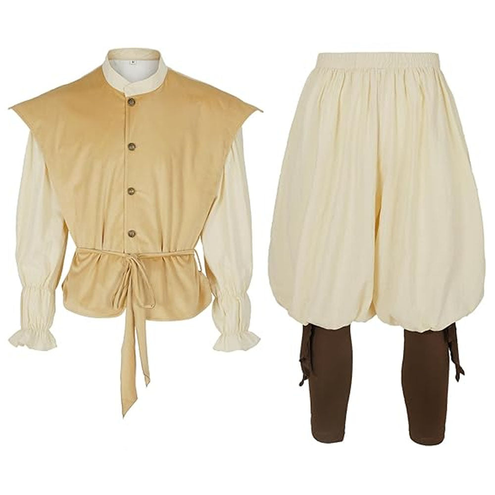 Renaissance Pirate Viking Knight Costume for Adults, product photo 4 on a white background