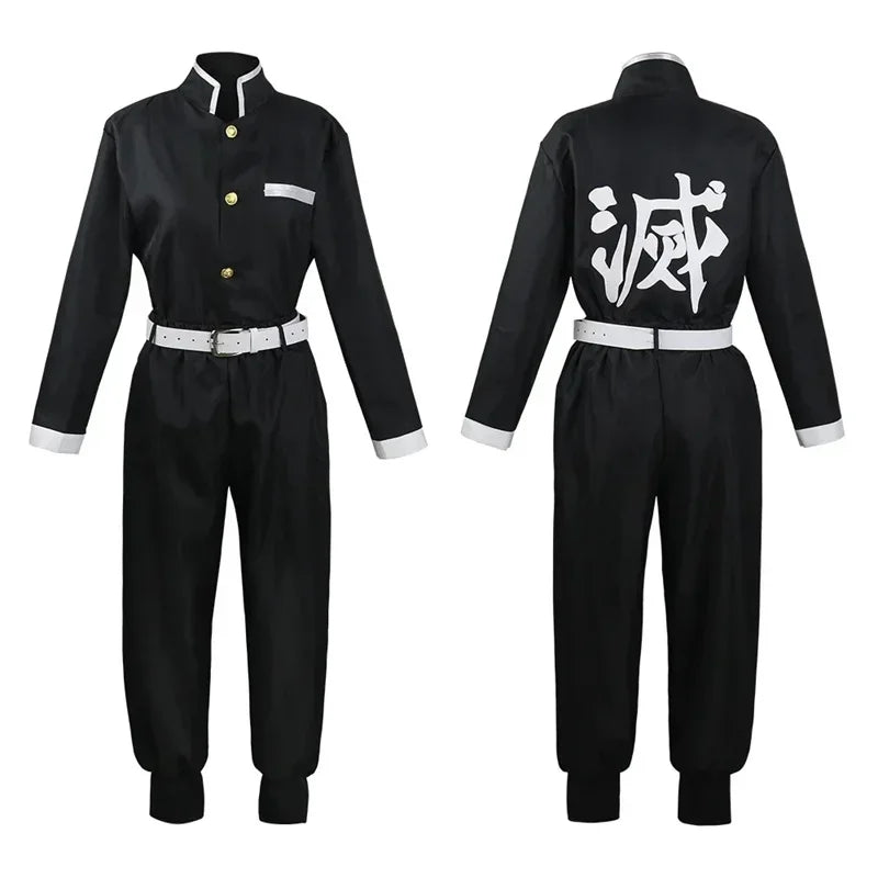 Demon Slayer Giyu Tomioka Cosplay Costume Adult Uniform Halloween Anime