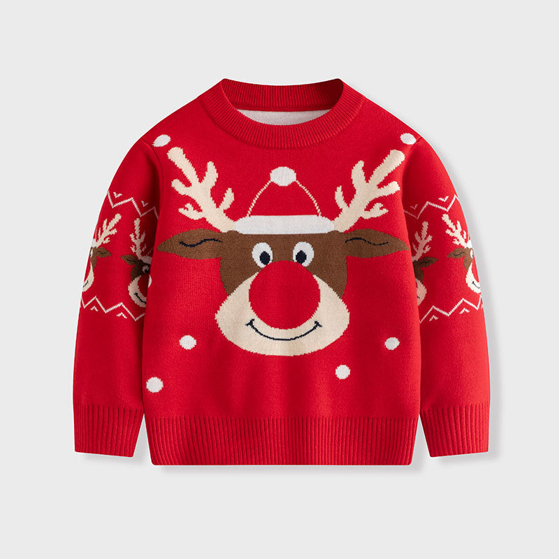 Children's cartoon Christmas baby base pullover sweater