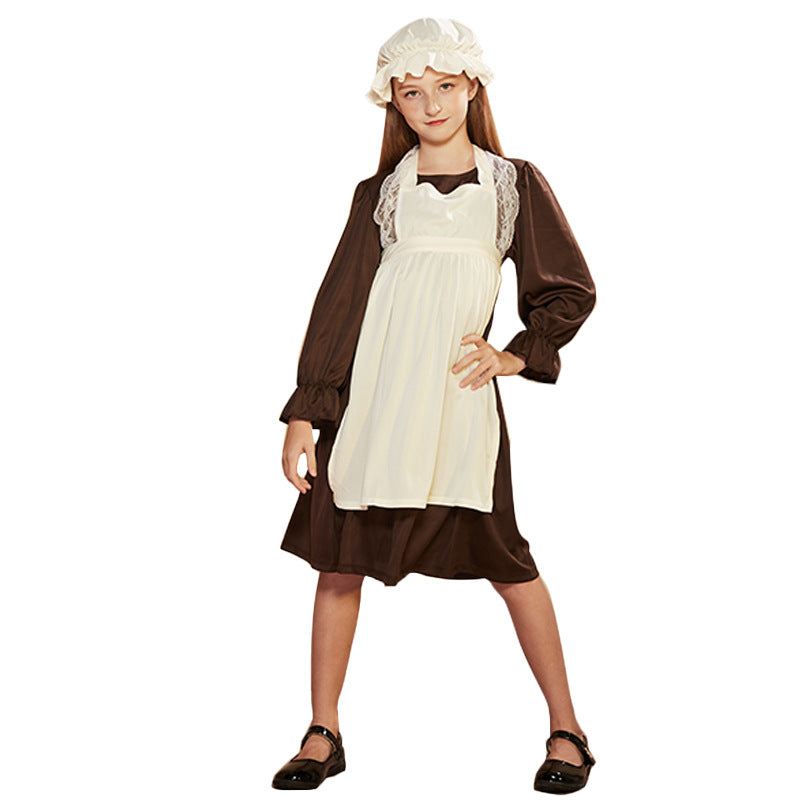 Victorian Maid Costume Women Halloween Cosplay Dress