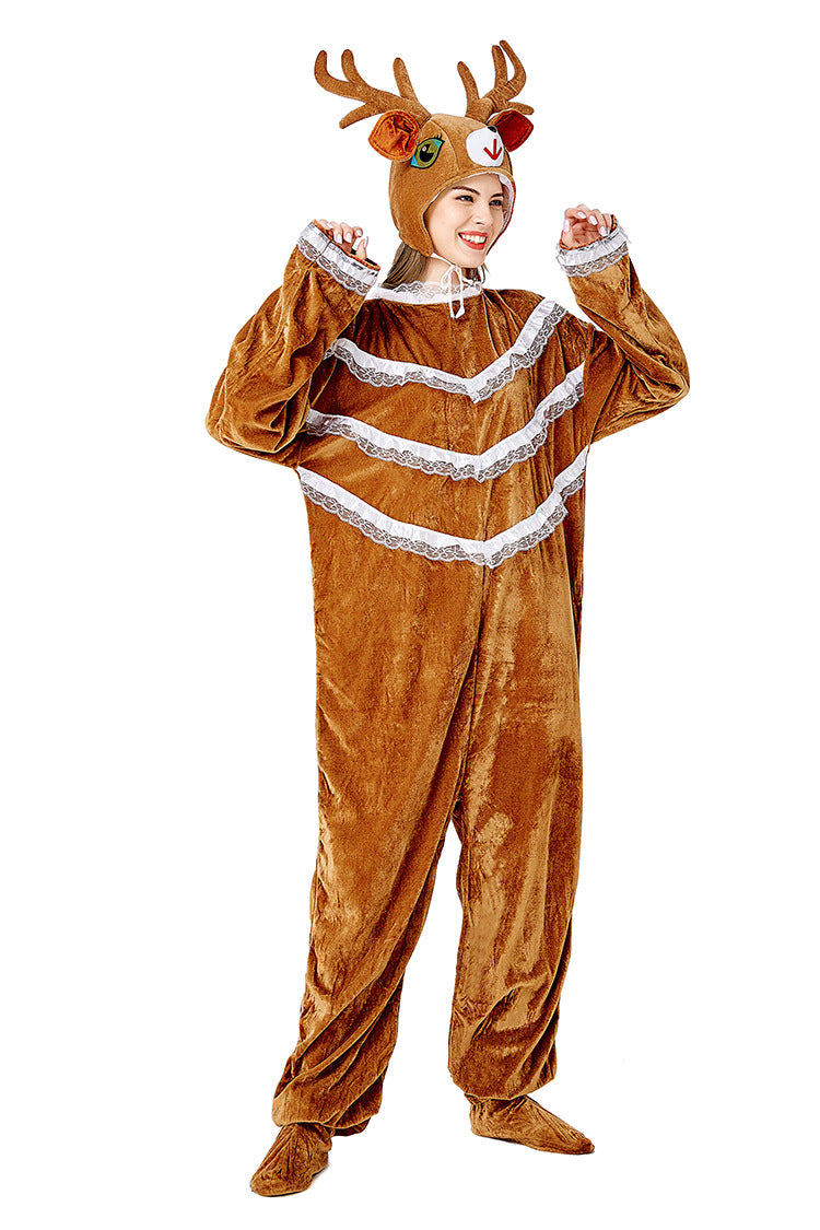 Reindeer Santa Deer Costume for Kids and Adults, product photo 4 on a white background