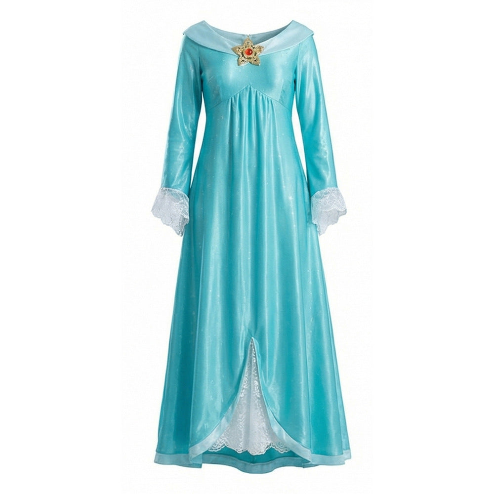 Super Mario Rosalina Costume Women Galaxy Princess Dress Halloween Cosplay