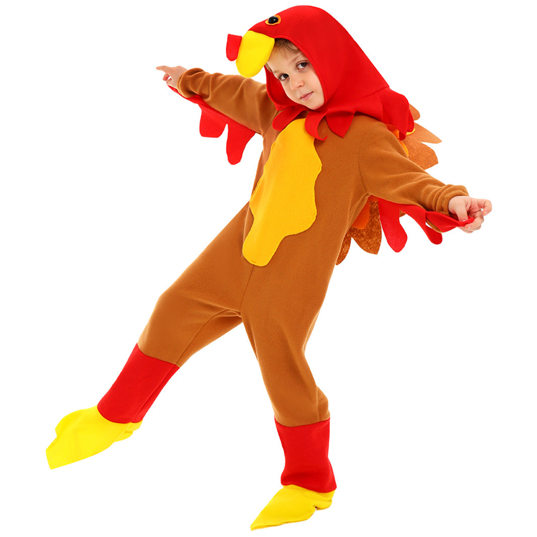 Thanksgiving Animal Costume Children Turkey Role Play Cosplay Costume Cartoon Mascot Costume Stage Performance Clothing