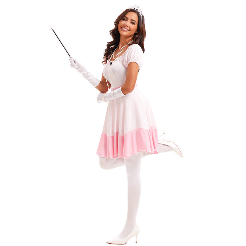 Pink Princess Fairy Tale Costume for Women, product photo 3 on a white background