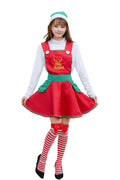 Christmas Maid Costume Women Long Sleeve Dress Holiday Cosplay