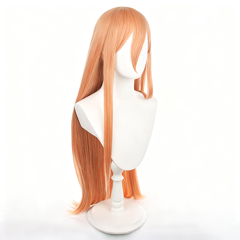 Chainsaw Man/Chainsaw Man Pawa Dali Milk Orange Long Hair COS Anime Wig Headpiece