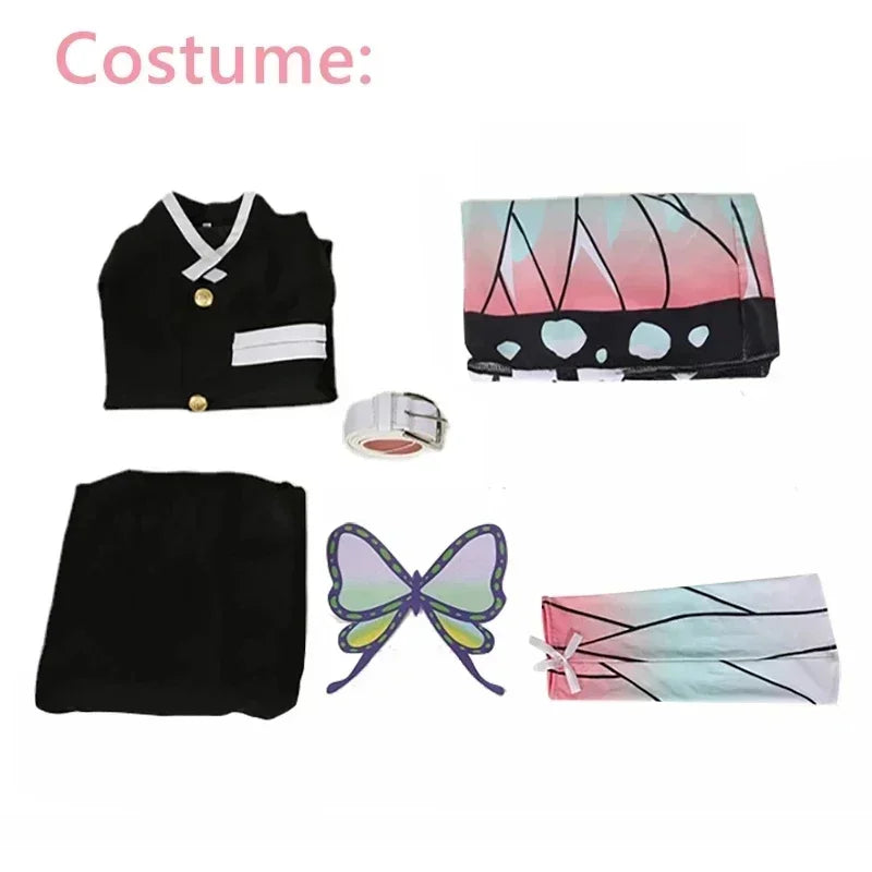 Demon Slayer Shinobu Kocho Costume Women Butterfly Haori Halloween Cosplay
