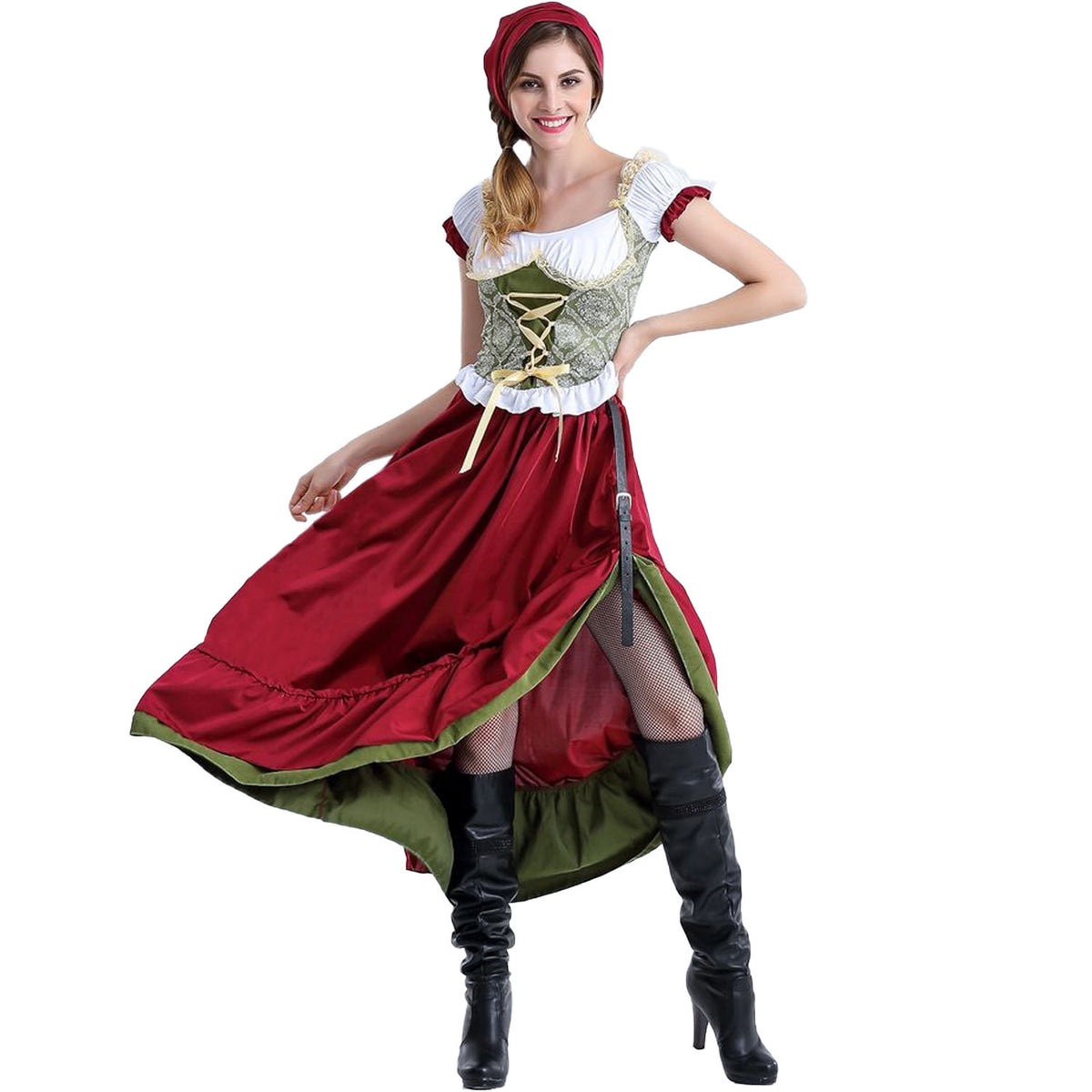 Oktoberfest Beer Festival Costume for Women, product photo 2 on a white background