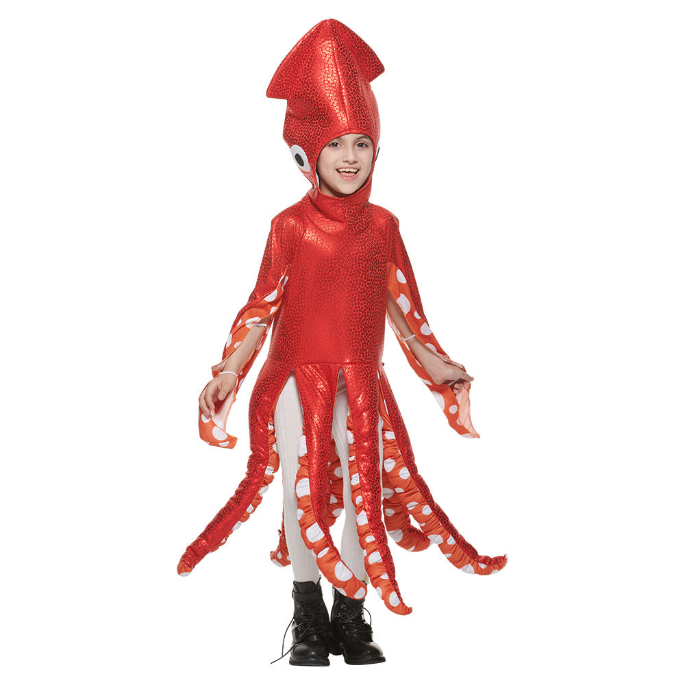 Sea Creature Costume for Kids, front view on a white background