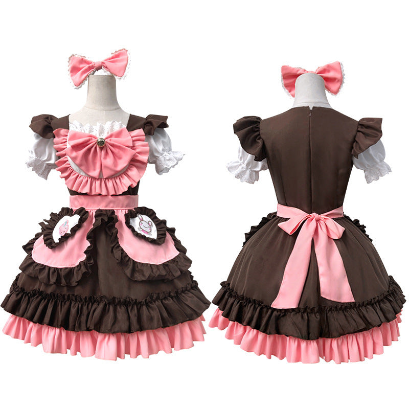 Bunny Rabbit Maid Costume for Women, product photo 5 on a white background