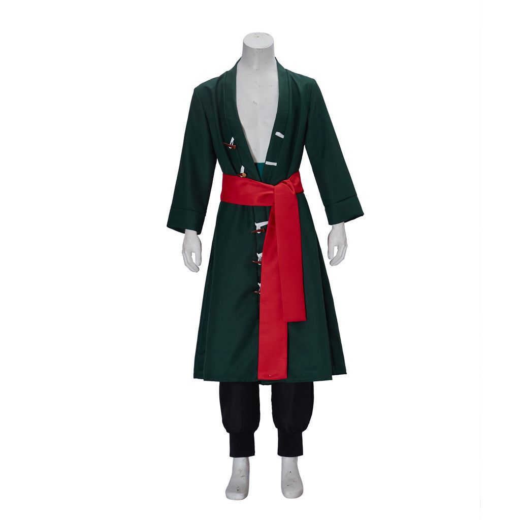 One Piece Roronoa Zoro Cosplay Costume Adult Land of Wano Outfit Halloween