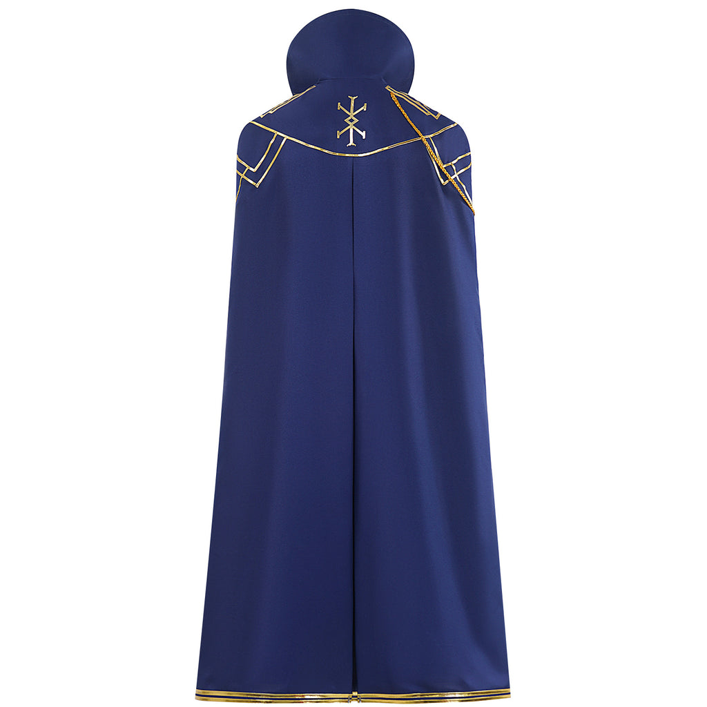Arcane Caitlyn Cosplay Costume Women Blue Cloak Adult Halloween