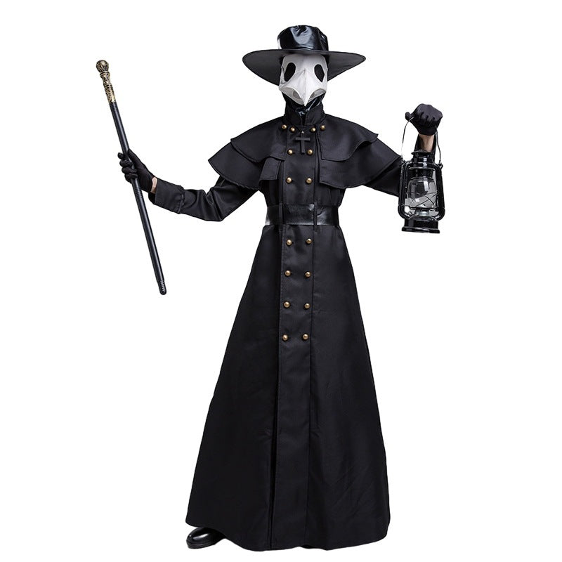 Medieval Steampunk Style Plague Doctor Costume for Adults, product photo 2 on a white background