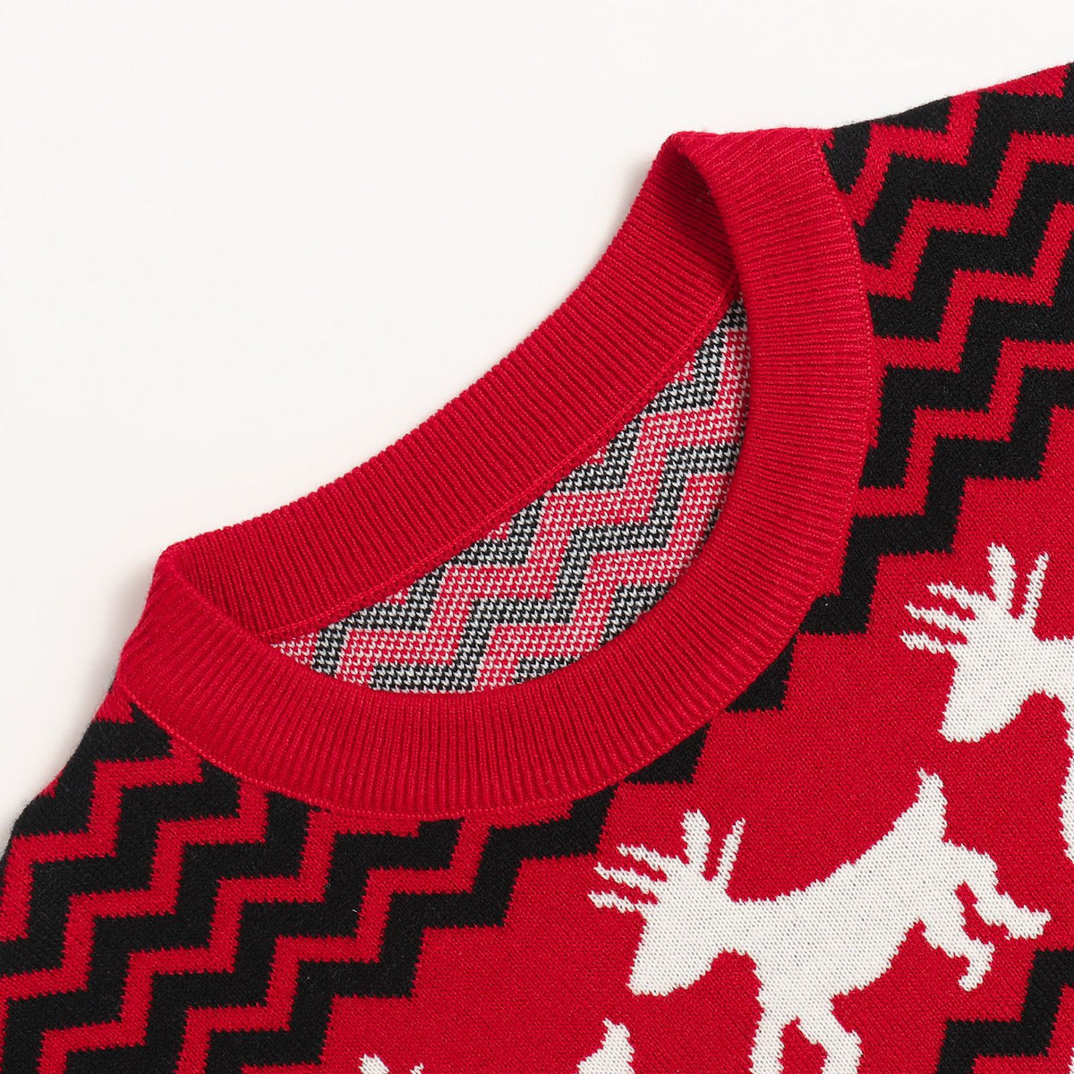 Jacquard Christmas sweater casual Christmas round neck knit sweater