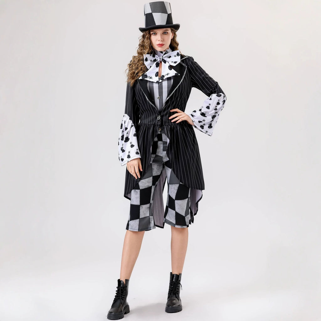 Storybook Hatter Plaid Dress Costume for Women, costume photo 5