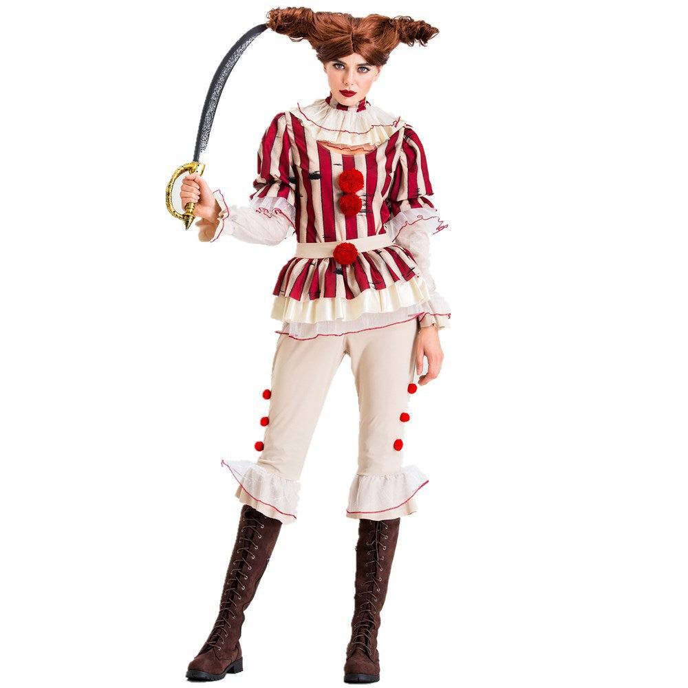 Circus Clown Costume for Women, product photo 2 on a white background