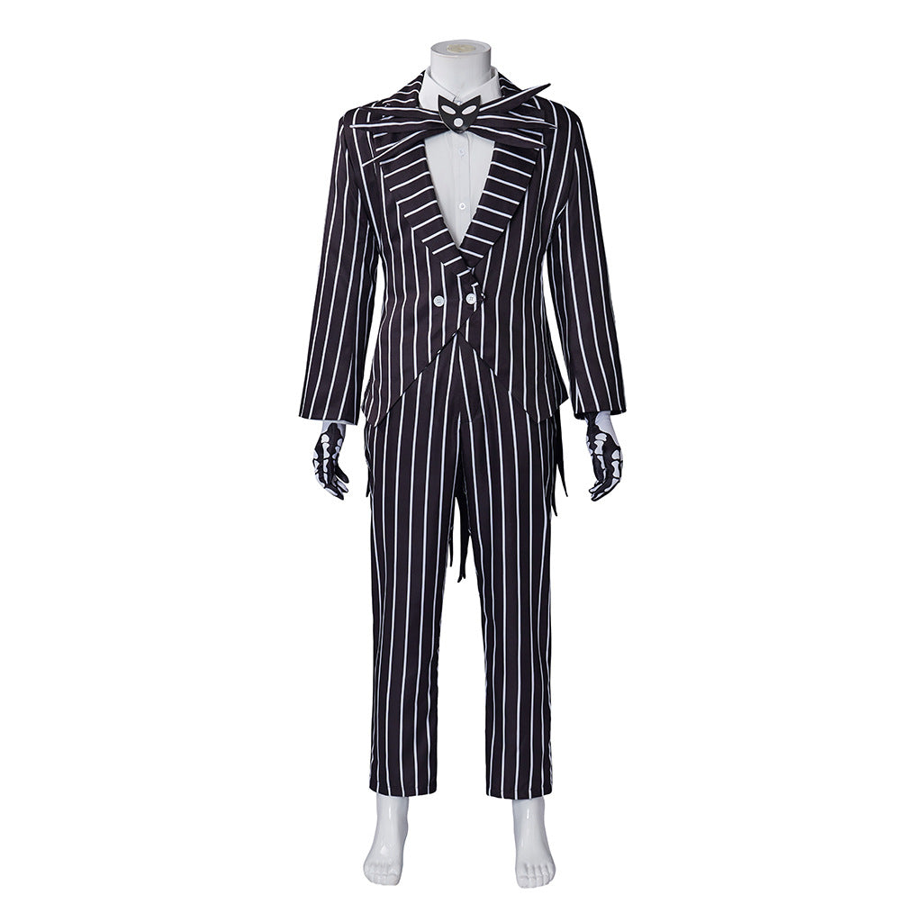 Jack Skellington Costume Men Nightmare Before Christmas Halloween Set
