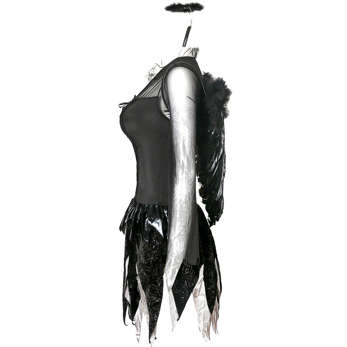 Dark Angel Zombie Costume for Adults, product photo 5 on a white background