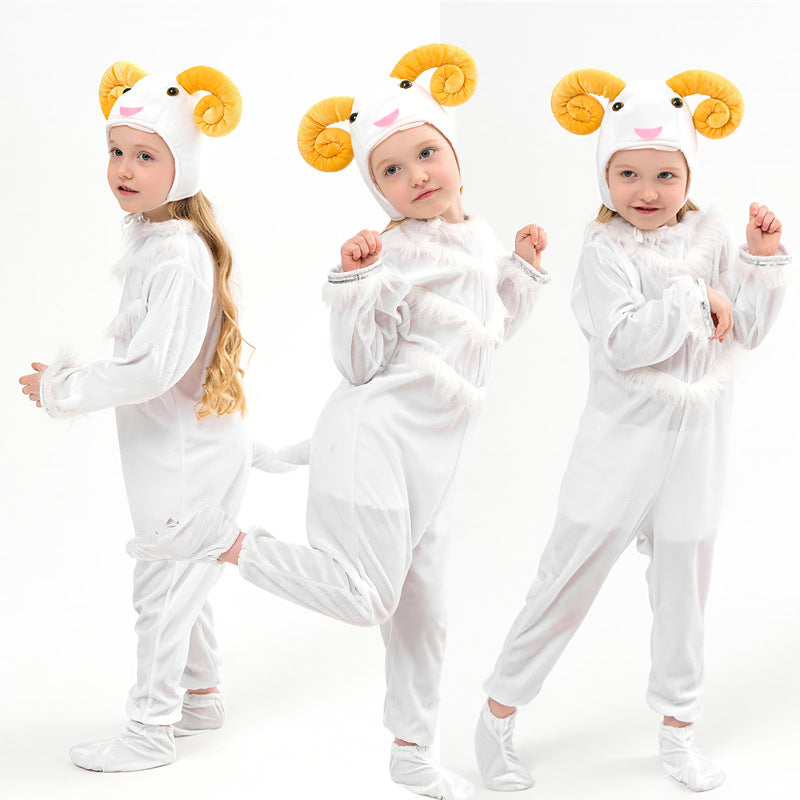 Halloween Animal Costume Cosplay Sheep Onesie Animal Suit Children's Stage Performance Costume