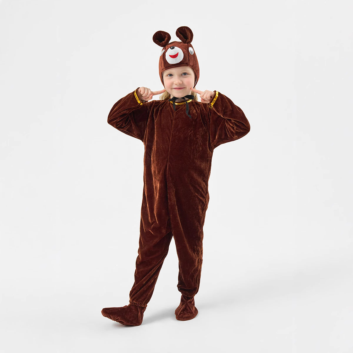 Brown Bear Animal Costume for Kids and Adults, product photo 3 on a white background