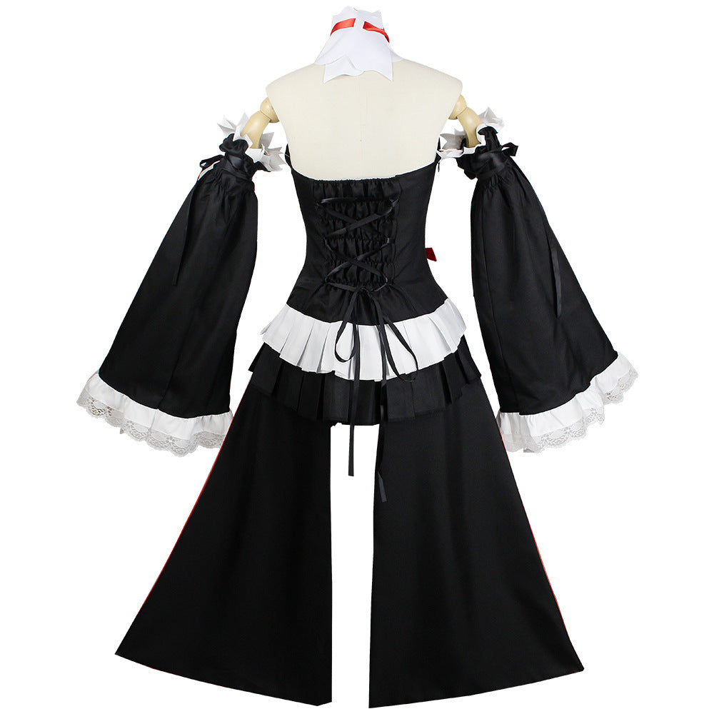 Kururu Vampire Costume for Women, front view on a white background