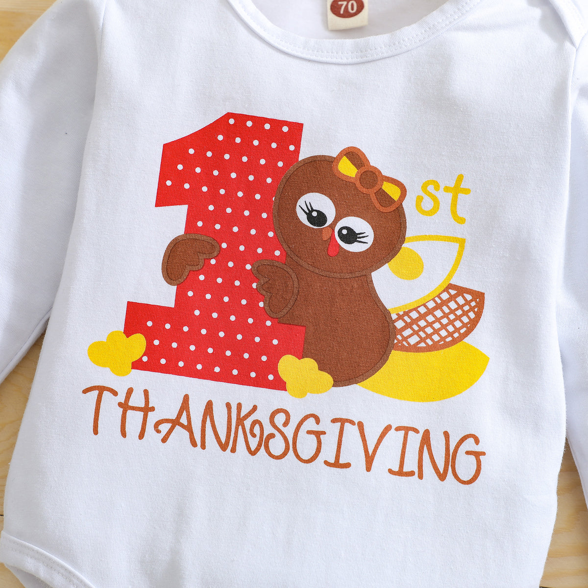 Children Clothing Set For Girls Toddler Infant Turkey Thanksgiving Day Romper