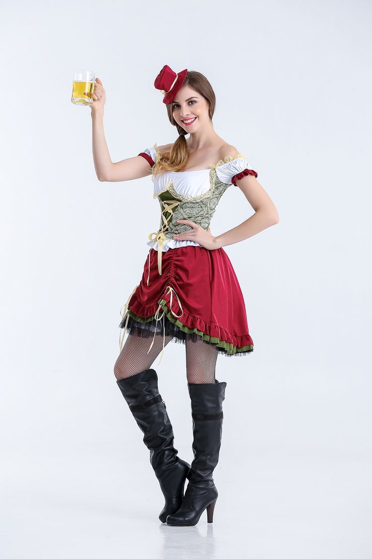 Oktoberfest Beer Festival Costume for Women, product photo 7 on a white background
